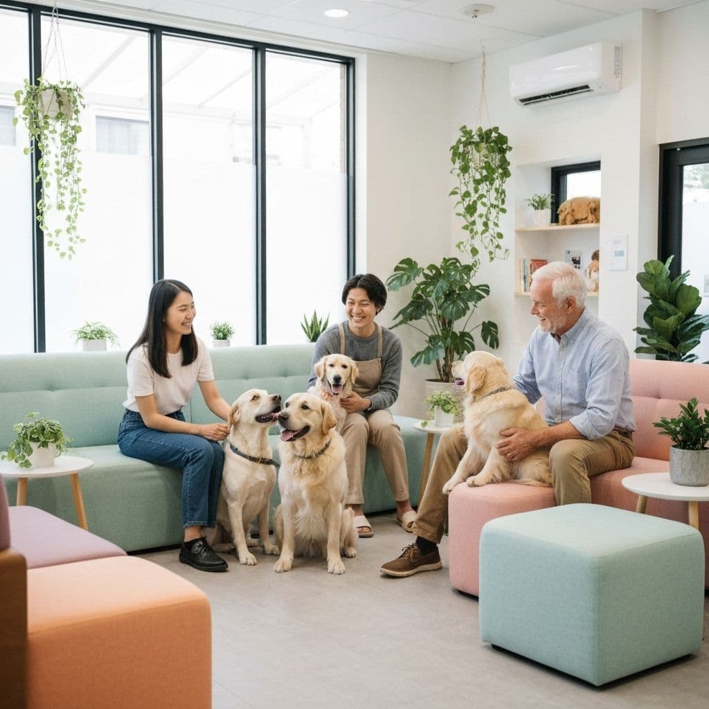 Modern veterinary clinic interior